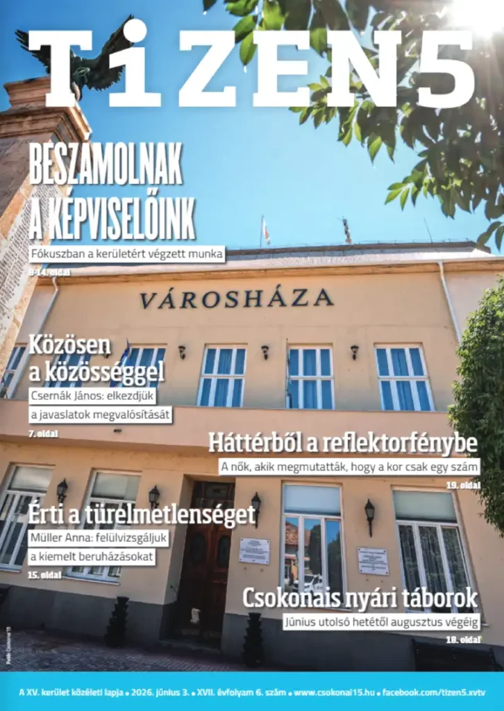 Tizen5 újság 2026 június számának címlapja